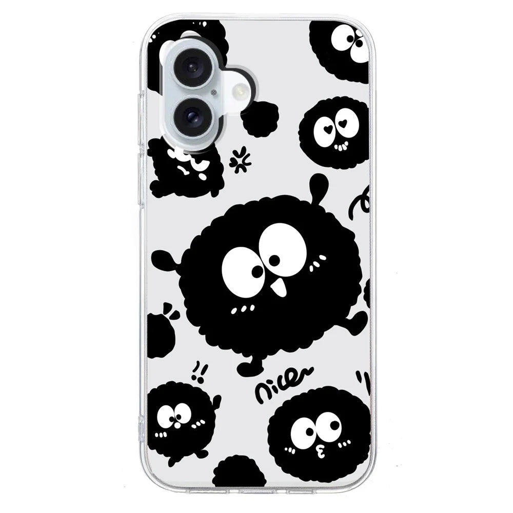 For iPhone 17 Case Soft TPU Pattern Printing Phone Cover - Black Eyeball - 2