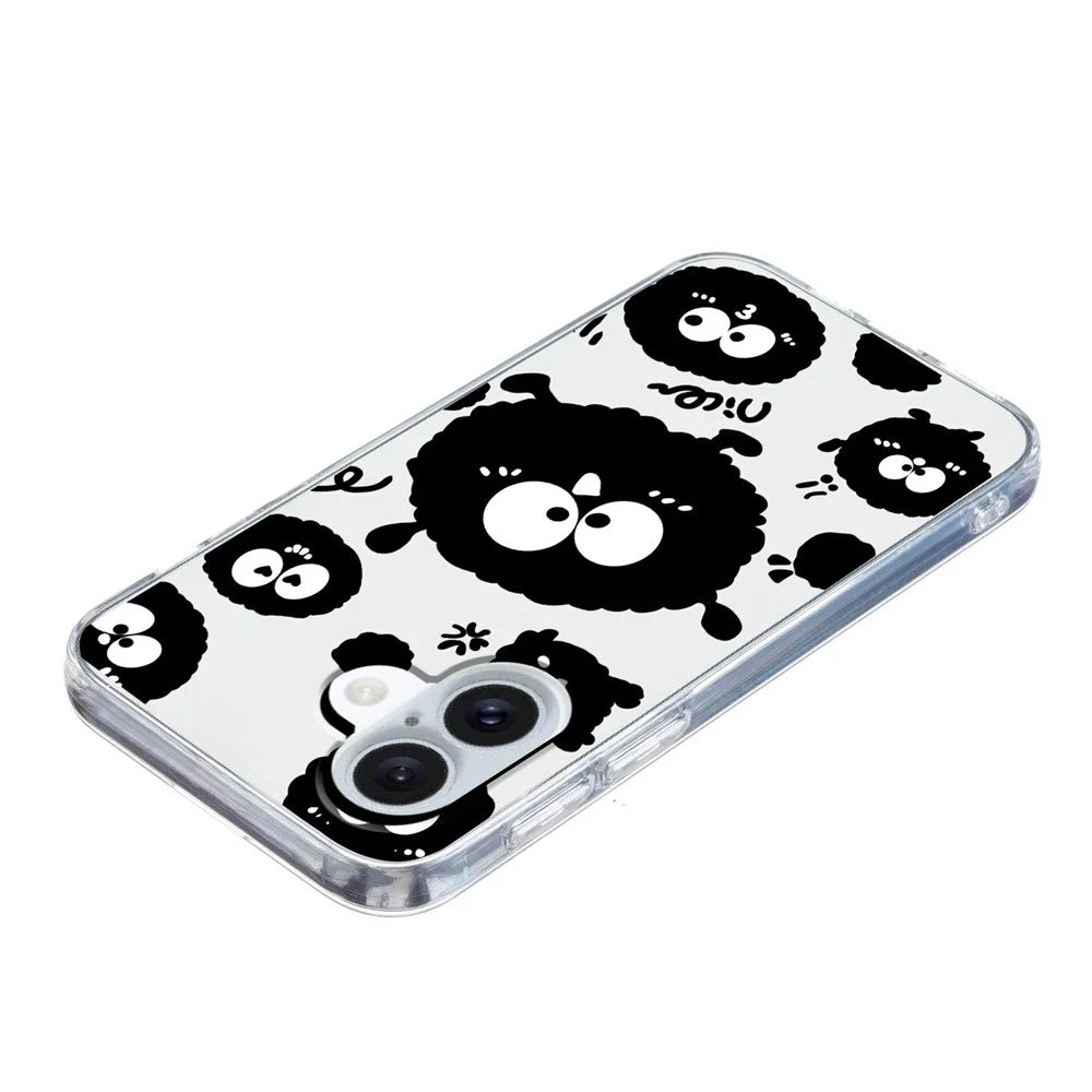 For iPhone 17 Case Soft TPU Pattern Printing Phone Cover - Black Eyeball - 3