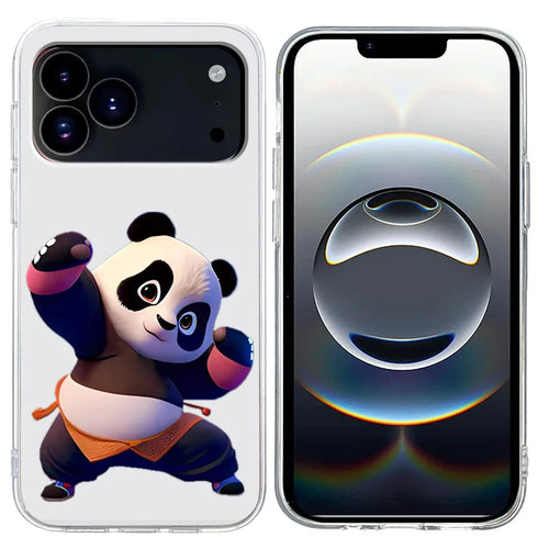 For iPhone 18 Pro / 17 Pro Case Soft TPU Pattern Printing Phone Cover - Panda - 1