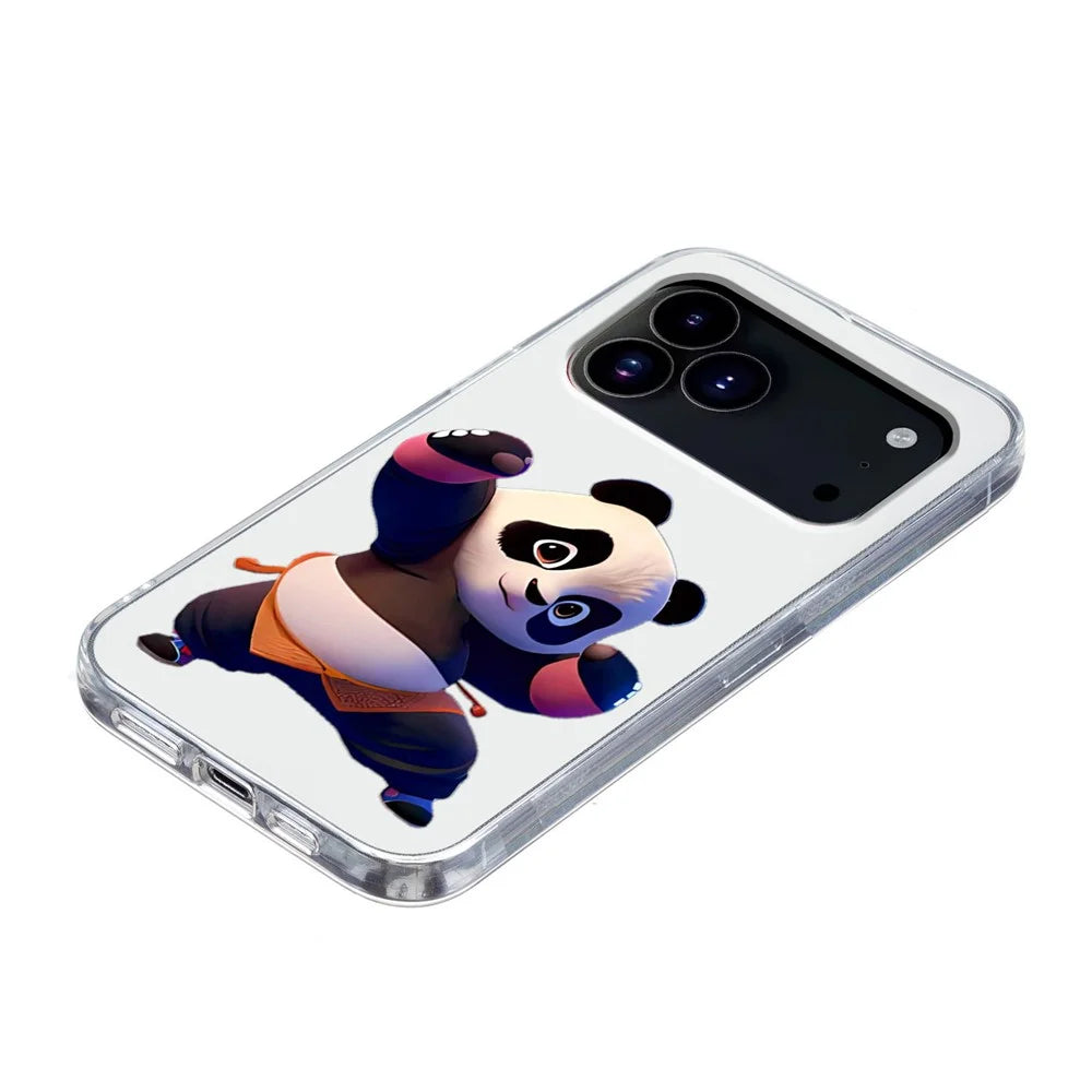 For iPhone 18 Pro / 17 Pro Case Soft TPU Pattern Printing Phone Cover - Panda - 4