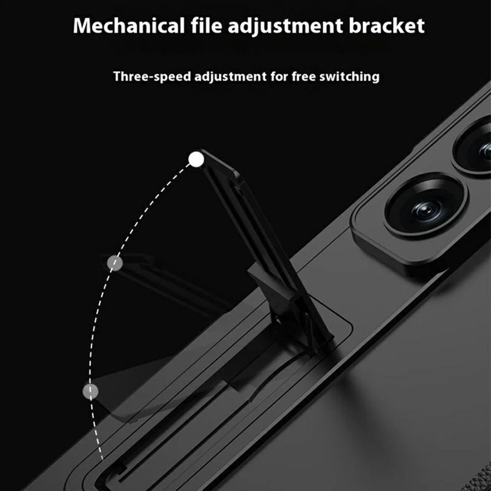GKK For Samsung Galaxy Z Fold7 5G Case with Clear Screen Film Magnetic Hinge Kickstand Phone Cover - Green - 7