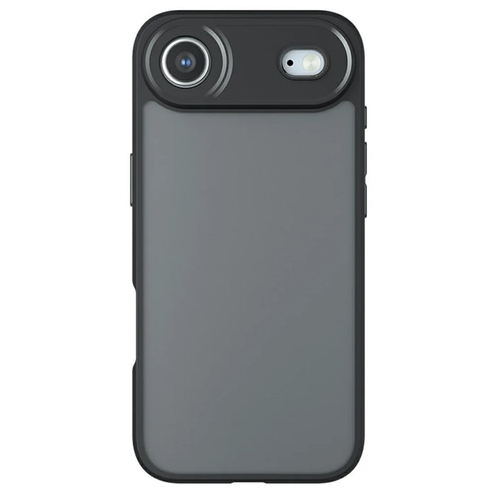 For iPhone Air Case Skin-Touch TPU + PC Matte Phone Back Cover, Transparent Black - 2