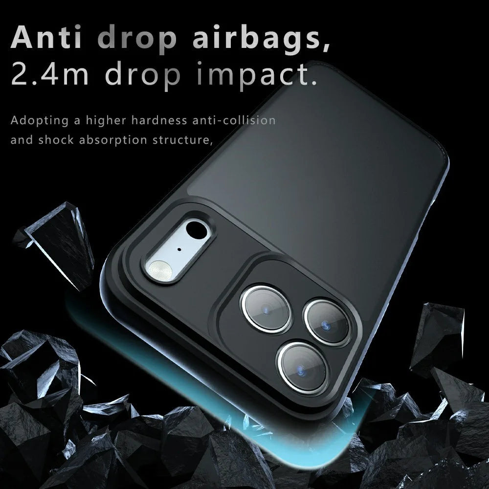 For iPhone 17 Pro Max Case Skin-Touch TPU + PC Matte Phone Back Cover, Transparent Black - 4