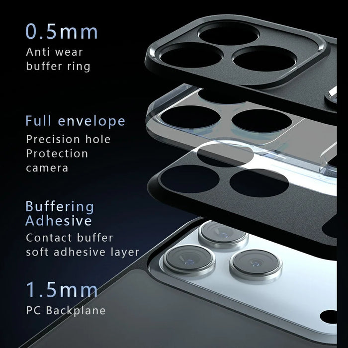 For iPhone 17 Pro Max Case TPU + PC Shockproof Clear Phone Cover - 6