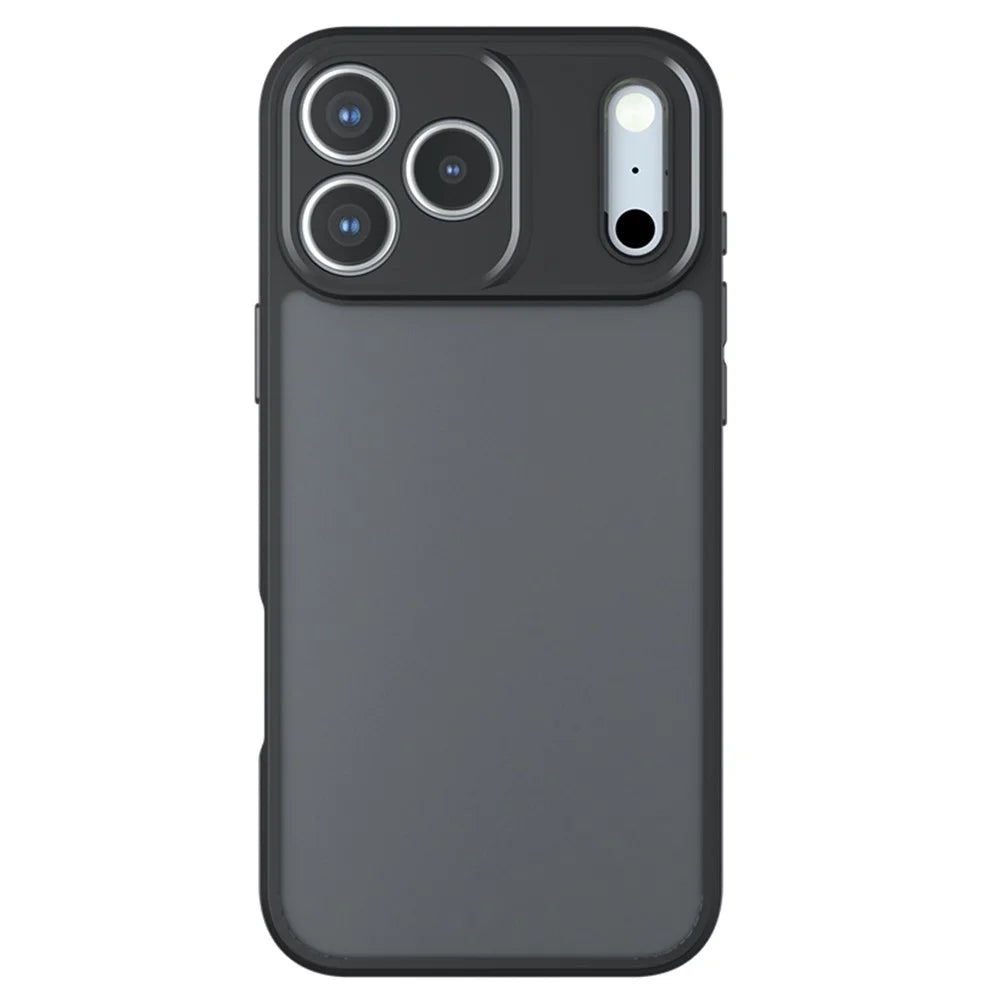 For iPhone 18 Pro Max / 17 Pro Max Case Skin-Touch TPU + PC Matte Phone Back Cover, Transparent Black - 2