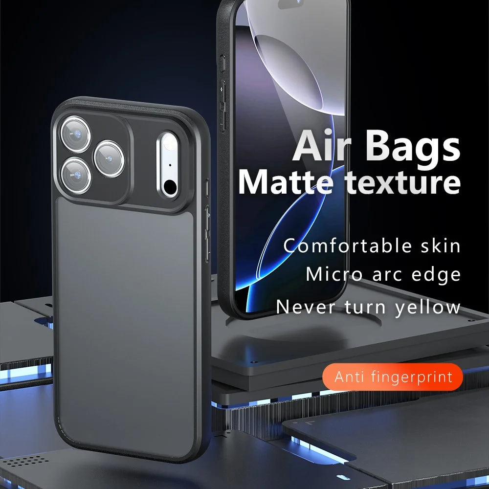 For iPhone 18 Pro Max / 17 Pro Max Case Skin-Touch TPU + PC Matte Phone Back Cover, Transparent Black - 4