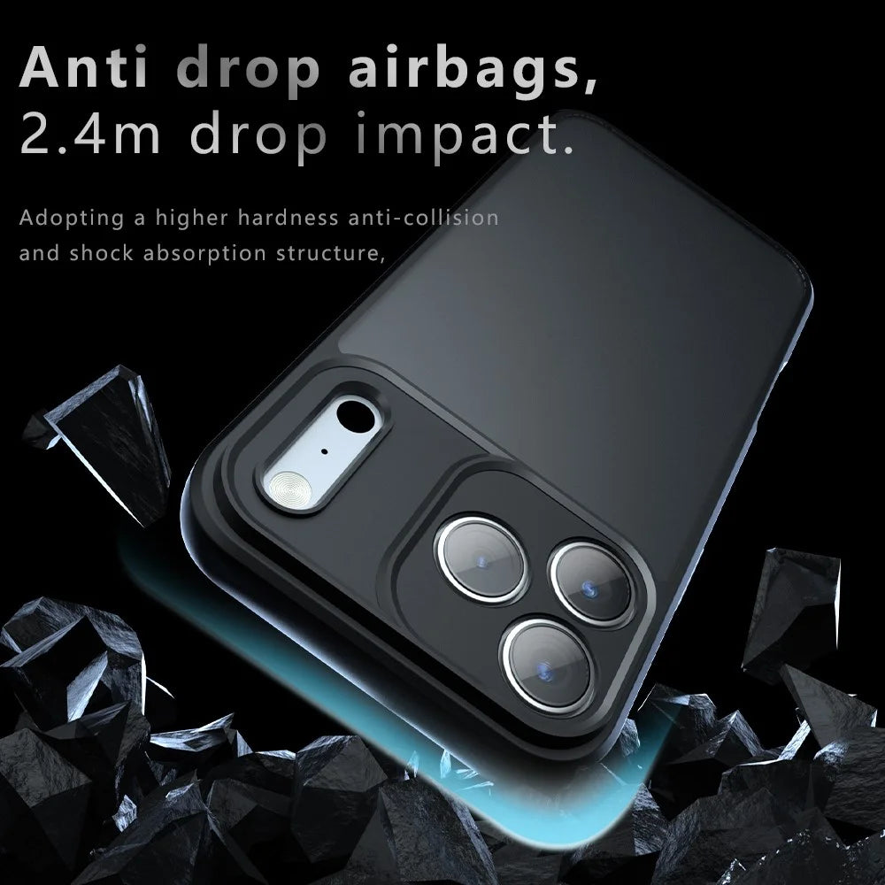 For iPhone 18 Pro Max / 17 Pro Max Case Skin-Touch TPU + PC Matte Phone Back Cover, Transparent Black - 5