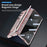 For Samsung Galaxy Z Fold7 5G Case Magnetic Hinge Electroplated PC Phone Cover with Tempered Glass Film / Stylus - Pink - 7