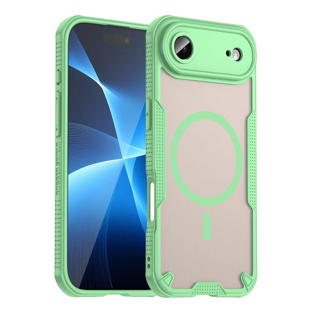 For iPhone Air Magnetic Case Compatible with MagSafe TPU + PC Phone Back Cover - Green - 1