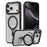 For iPhone 17 Pro Max Case TPU + Acrylic Hidden Magnetic Kickstand Phone Cover - Black - 1