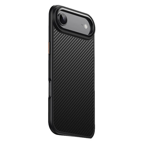 For iPhone Air Magnetic Case Compatible with MagSafe Carbon Fiber Texture PC + TPU Cover - Black - 1