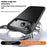 For iPhone 17 Pro Magnetic Case Compatible with MagSafe Carbon Fiber Texture PC + TPU Cover - Black - 3