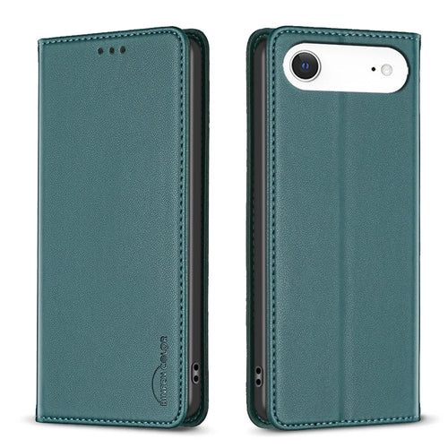 BINFEN COLOR For iPhone Air Leather Case  BF18 Phone Stand Cover with Card Slots - Green - 1