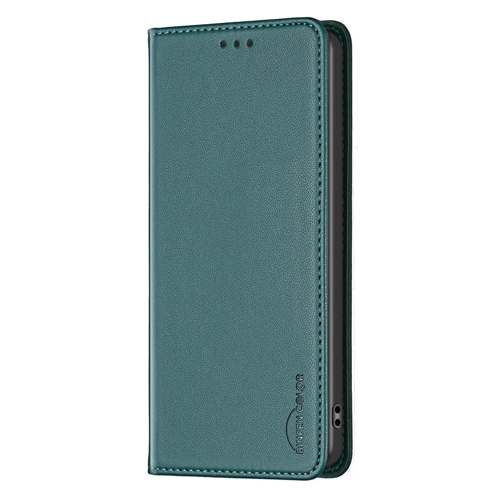BINFEN COLOR For iPhone Air Leather Case  BF18 Phone Stand Cover with Card Slots - Green - 2