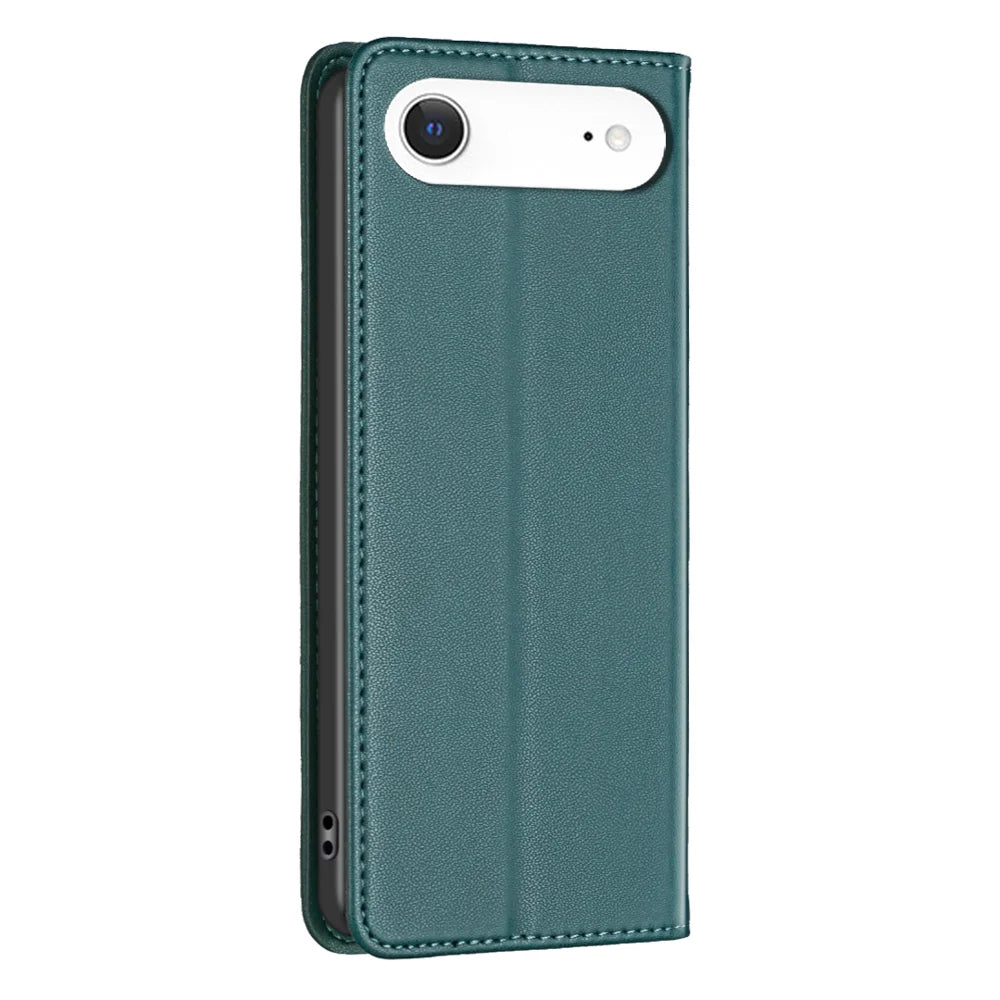 BINFEN COLOR For iPhone Air Leather Case  BF18 Phone Stand Cover with Card Slots - Green - 3