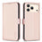 BINFEN COLOR For iPhone 18 Pro Max / 17 Pro Max Case  BF31  PU Leather Flip Folio Phone Wallet Cover - Pink - 1