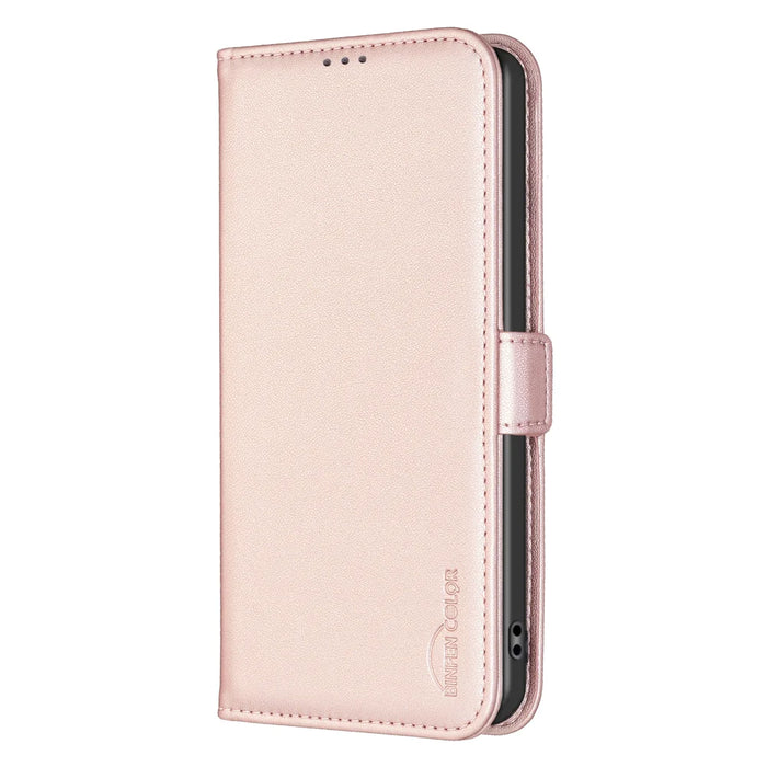 BINFEN COLOR For iPhone 18 Pro Max / 17 Pro Max Case  BF31  PU Leather Flip Folio Phone Wallet Cover - Pink - 2