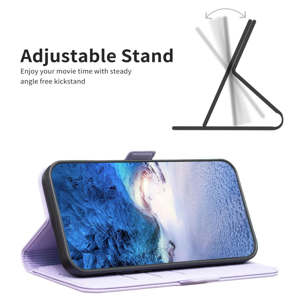 BINFEN COLOR For iPhone 18 Pro / 17 Pro Case  BF31  PU Leather Flip Folio Phone Wallet Cover - Purple - 4