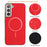 BINFEN COLOR For Samsung Galaxy S25+ Case  BF40 Magnetic Case Electroplated PU + TPU Phone Back Cover - Red - 4