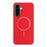 BINFEN COLOR For Samsung Galaxy A36 5G Case  BF40 Magnetic Case Electroplated PU + TPU Phone Back Cover - Red - 1