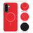 BINFEN COLOR For Samsung Galaxy A36 5G Case  BF40 Magnetic Case Electroplated PU + TPU Phone Back Cover - Red - 4