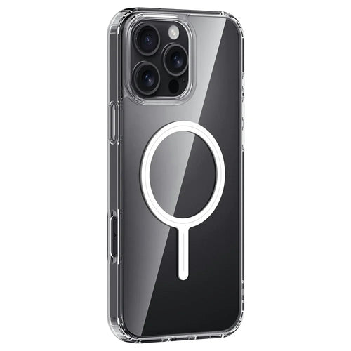 For iPhone 16 Pro Max Magnetic Case TPU + Acrylic Clear Phone Back Cover - 1