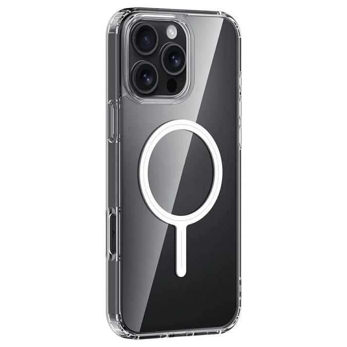 For iPhone 16 Pro Max Magnetic Case TPU + Acrylic Clear Phone Back Cover - 1