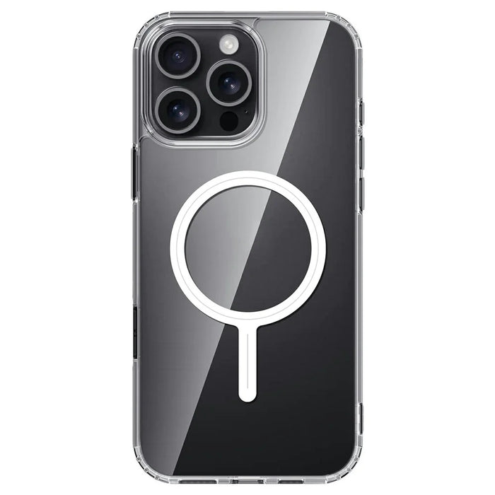 For iPhone 16 Pro Max Magnetic Case TPU + Acrylic Clear Phone Back Cover - 2
