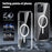 For iPhone 16 Pro Max Magnetic Case TPU + Acrylic Clear Phone Back Cover - 4