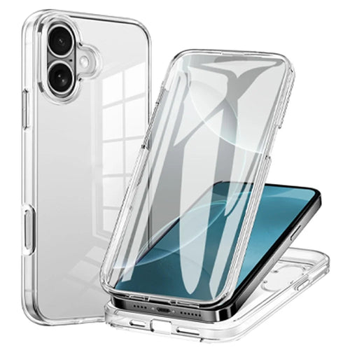 For iPhone 17 Case TPU Frame Clear Acrylic Back Phone Cover with PET Film - 1