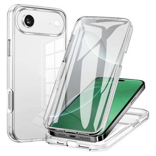 For iPhone Air Case TPU Frame Clear Acrylic Back Phone Cover with PET Film - 1