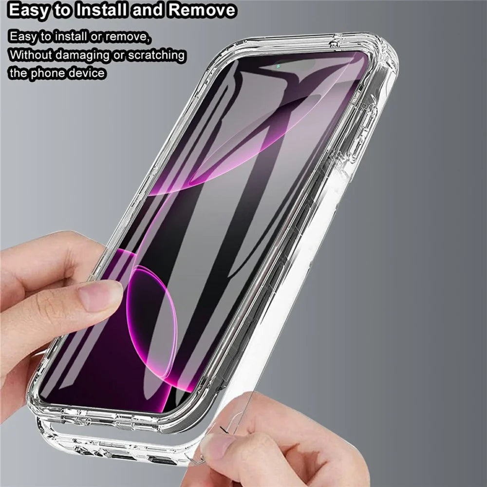 For iPhone Air Case TPU Frame Clear Acrylic Back Phone Cover with PET Film - 3