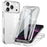 For iPhone 17 Pro Max Case TPU Frame Clear Acrylic Back Phone Cover with PET Film - 1