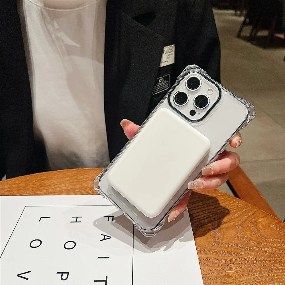 For iPhone 16 Pro Magnetic Case Drop-Proof TPU + PC Phone Back Cover - Grey - 2