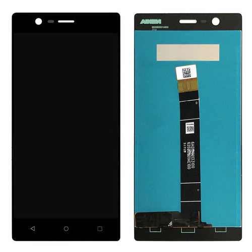 For Nokia 3 Grade C LCD Screen and Digitizer Assembly Replacement Part (without Logo) - Black - 1