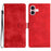 For iPhone 17 Case Butterfly Flower Pattern Skin-Touch Leather Phone Cover - Red - 1