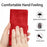 For iPhone 17 Case Butterfly Flower Pattern Skin-Touch Leather Phone Cover - Red - 6