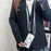 For iPhone 16 Pro Max Magnetic Case Ring Kickstand TPU + PC Phone Cover with Lanyard - Black - 5
