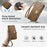 For iPhone 16 Case Floral Leaf Pattern Multi Card Slots Zipper Leather Phone Cover with Wrist Strap - Brown - 7