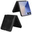 For Samsung Galaxy Z Flip7 5G Case Crocodile Texture Leather Coated Hard PC Phone Cover - Black - 3