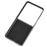For Samsung Galaxy Z Flip7 5G Case Crocodile Texture Leather Coated Hard PC Phone Cover - Black - 4