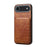 For iPhone Air Case with Card Holder Leather + PC + TPU Crocodile Textured Back Cover - Brown - 1