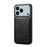 For iPhone 17 Pro Max Case with Card Holder Leather + PC + TPU Crocodile Textured Back Cover - Black - 1