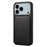 For iPhone 17 Pro Case Card Holder Kickstand Calf Textured Leather + PC + TPU Phone Cover - Black - 1