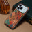 For iPhone 17 Pro Max Case with Card Holder Kickstand Flowers Design Leather Phone Cover - Winter / Blue - 5
