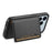 For iPhone 17 Pro Max Case with Card Slots Kickstand Calf Texture Leather Phone Back Cover - Black - 3
