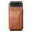 For iPhone Air Case Card Holder Kickstand Crocodile Texture Leather Back Phone Cover - Brown - 1