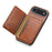 For iPhone Air Case Card Holder Kickstand Crocodile Texture Leather Back Phone Cover - Brown - 4