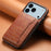 For iPhone 17 Pro Case Card Holder Kickstand Crocodile Texture Leather Back Phone Cover - Brown - 6