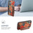 For iPhone 17 Case Flower Print Leather + PC + TPU Cover with Card Holder Kickstand - Winter / Blue - 5